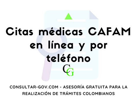 citas médicas cafam|Citas Médicas 